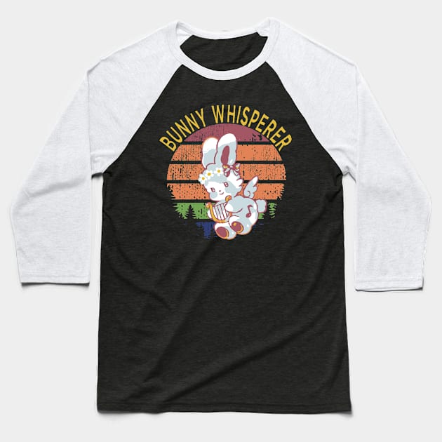 bunny whisperer bunny lover Baseball T-Shirt by lazykitty